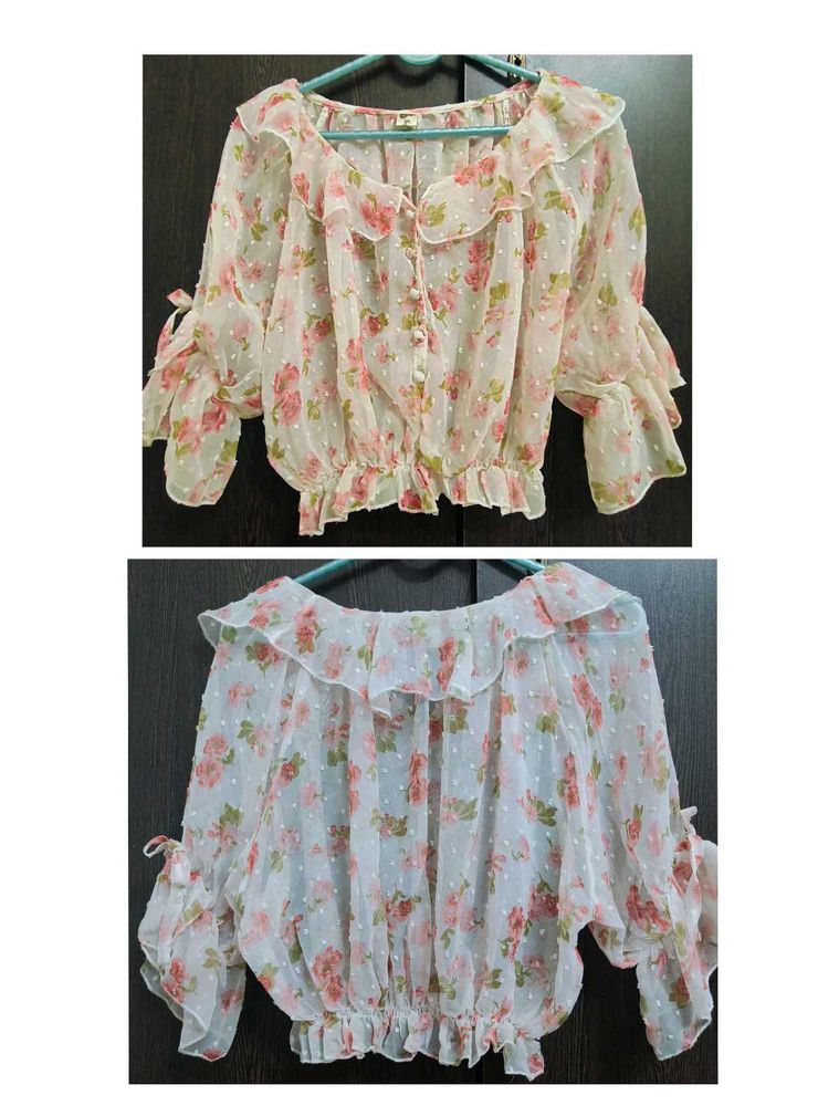 Floral Ruffle Blouse