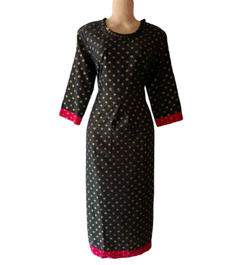 Elegant Kurti with Golden Print😍