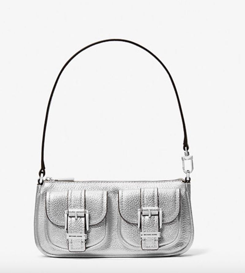 Authentic Mk Silver Party Bag