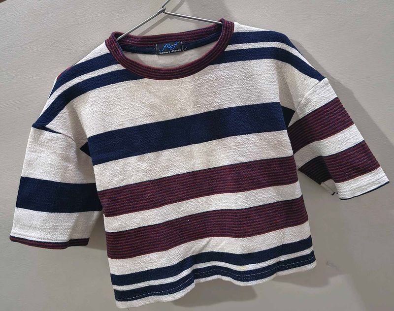 Striped Knit T-Shirt