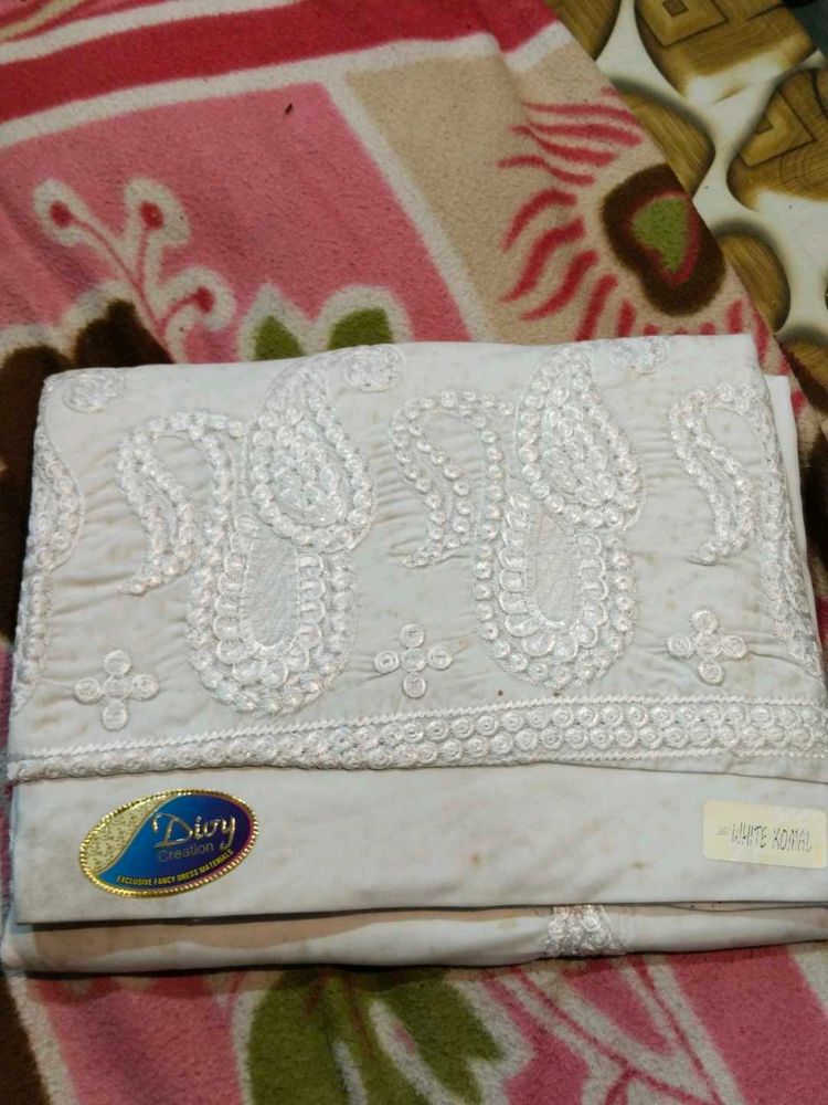 suit with dupatta and bottom in cotton