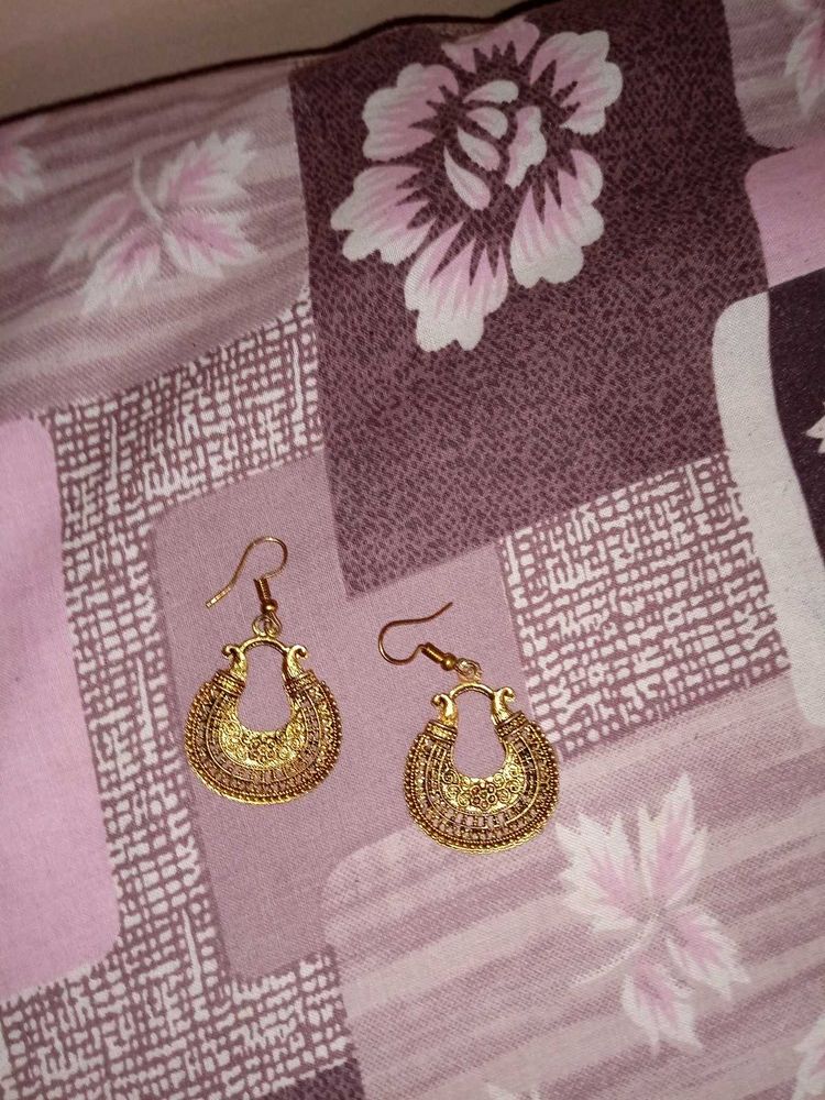 Golden Hoop Earrings