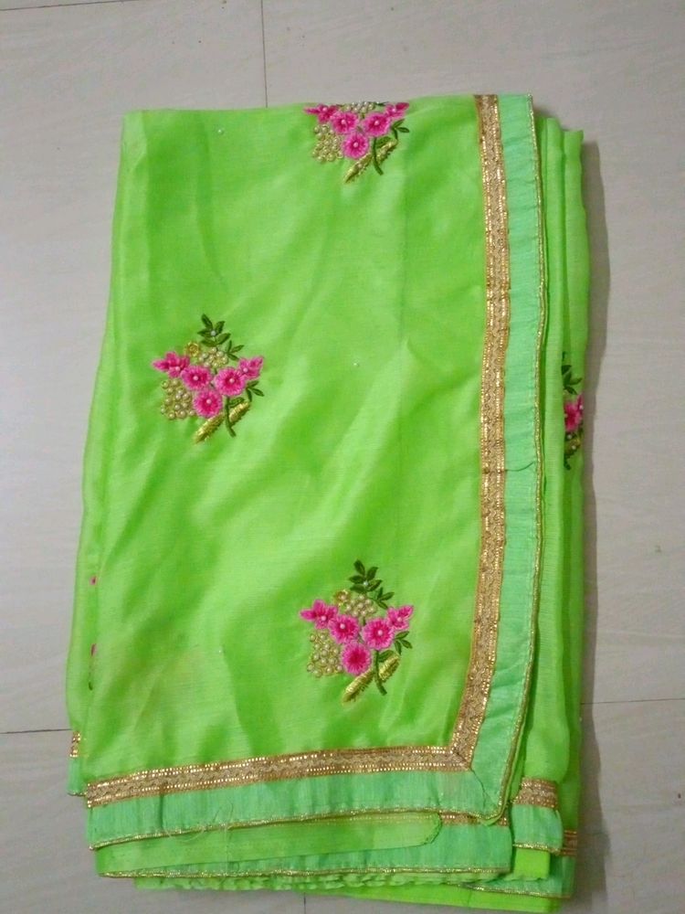 New Green Saree With Price Tag