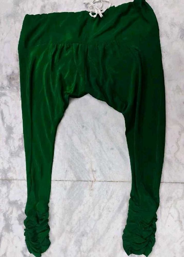 green colour pure crape silk plazzo salwar pant