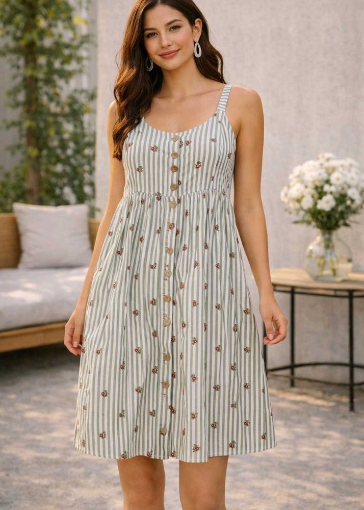 Striped Floral Sundress