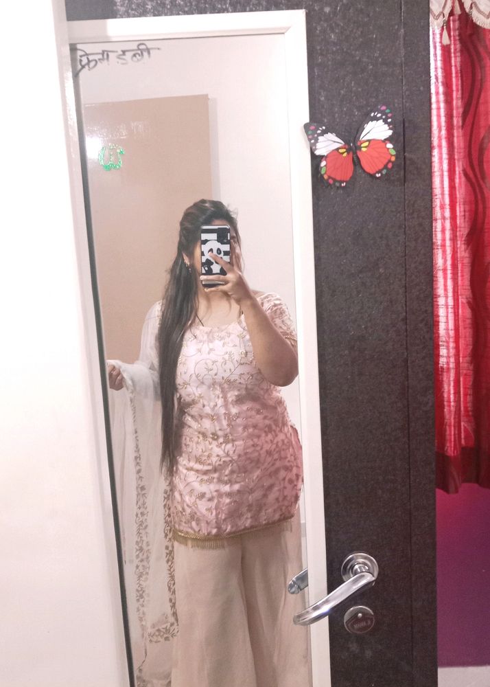 Grara Suit With Full Embroidery Work
