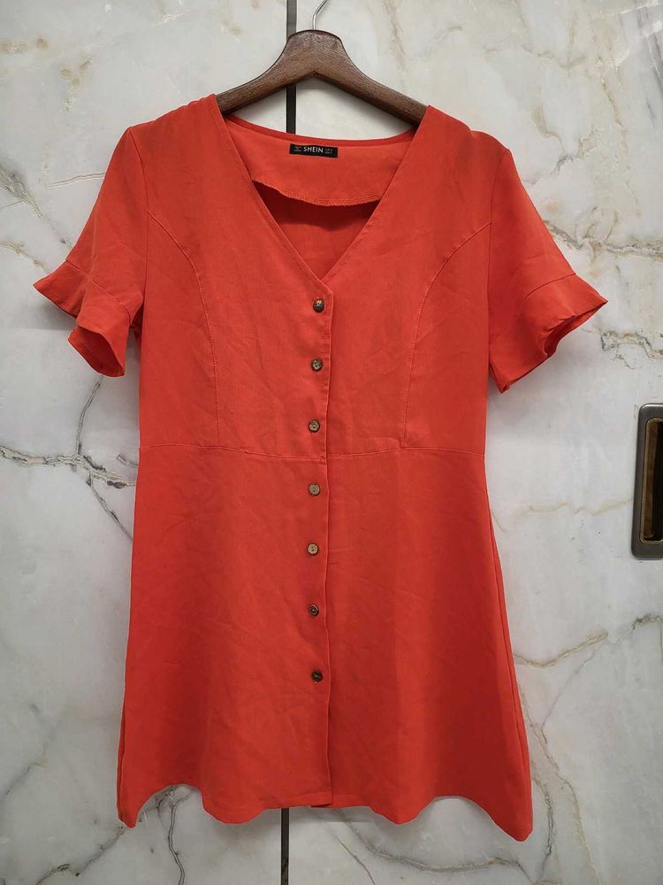 Chic Orange Mini Dress