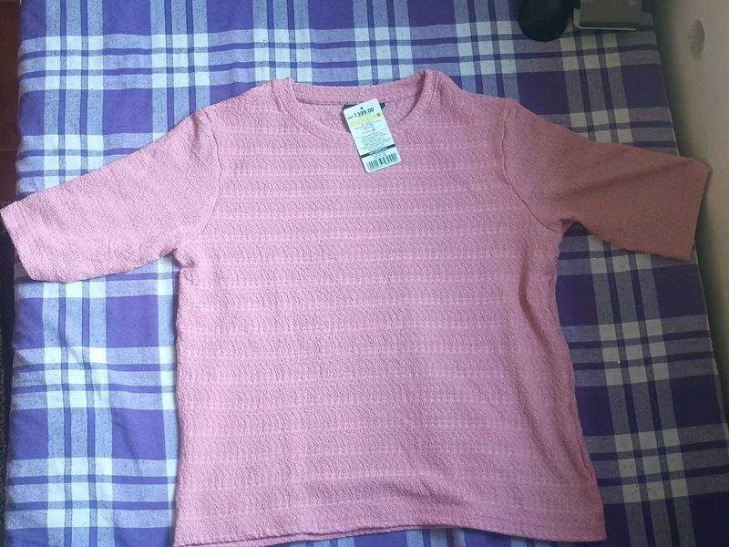 Pink Textured Top