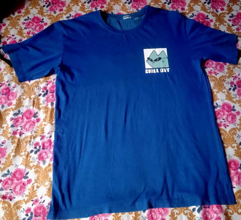 Oversized Blue Graphic T-shirt