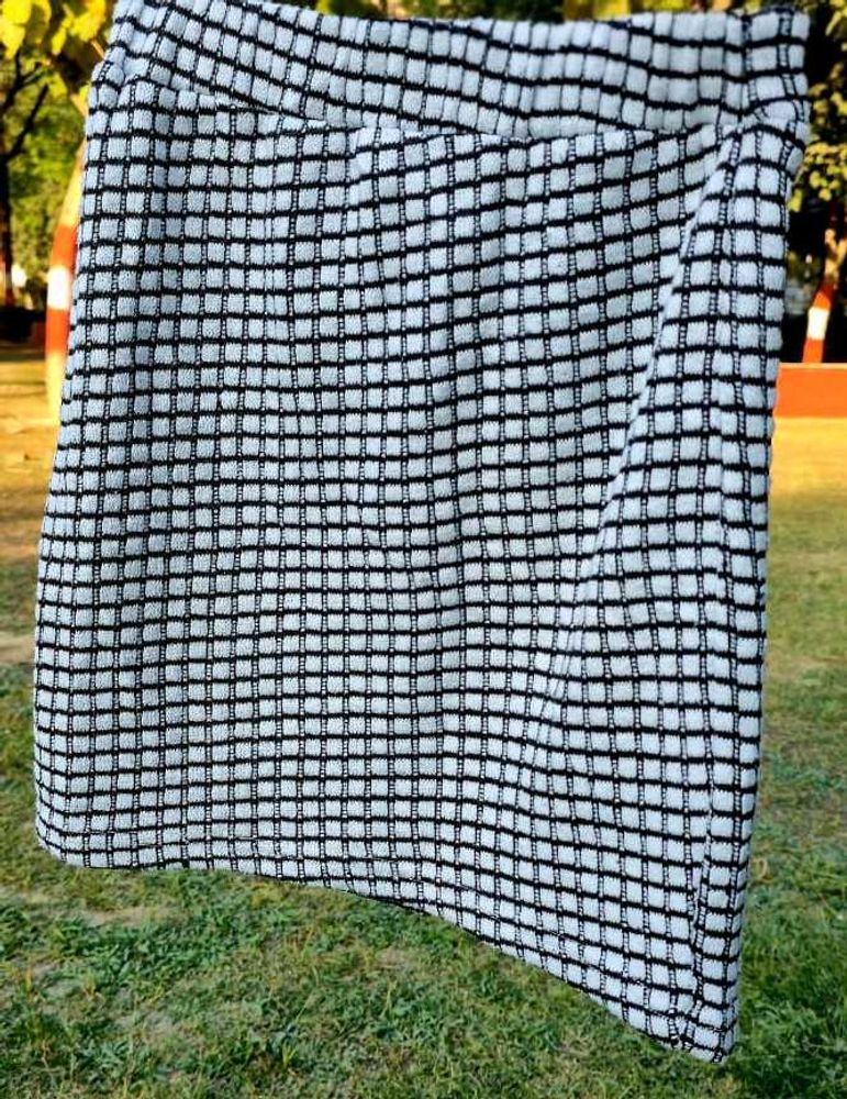 Black &amp; White Checked Women’s Mini Skirt