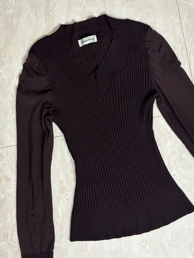 Babydoll knit top
