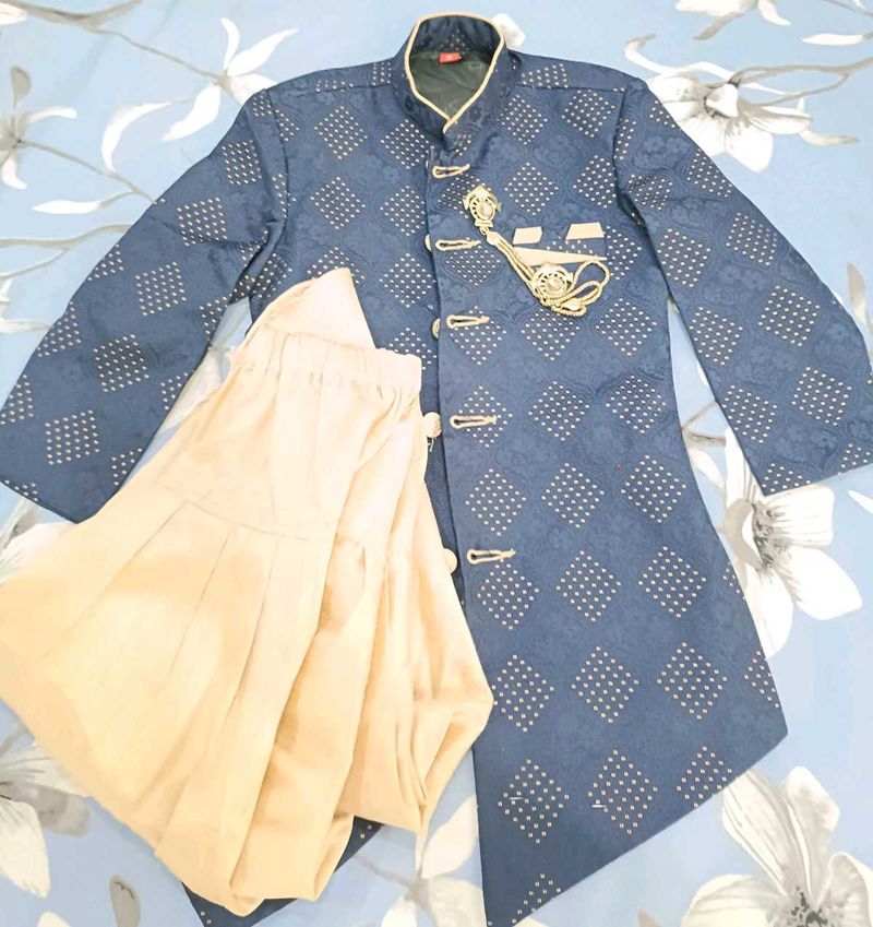 royal blue sherwani