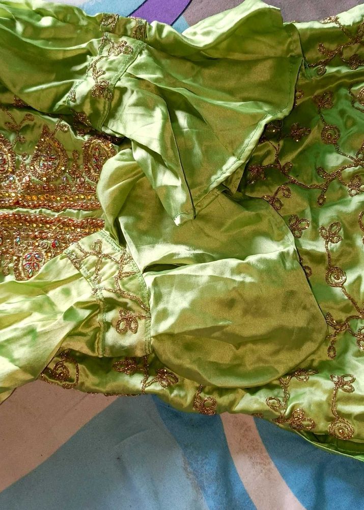 Green Embellished garara