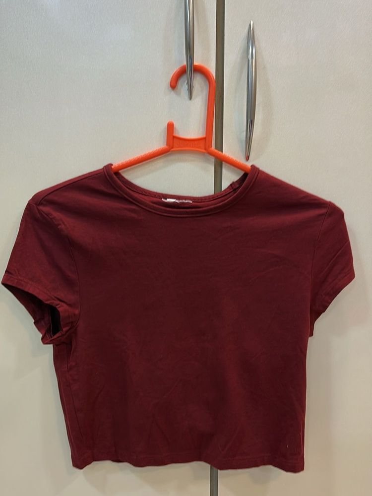 Maroon Casual T-shirt