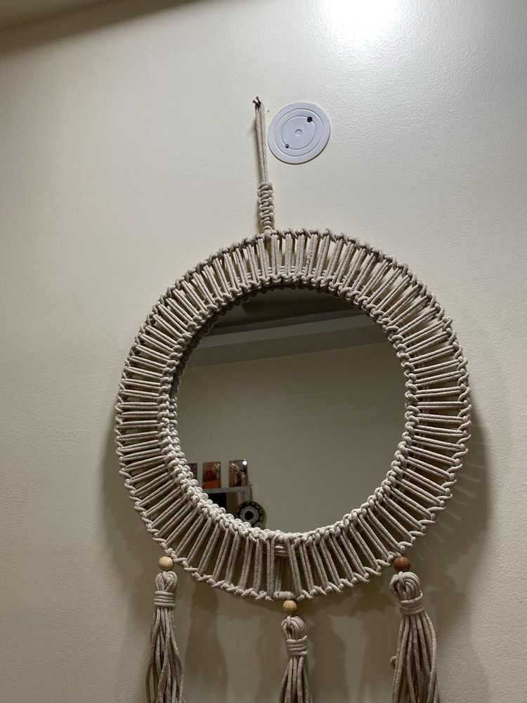 Macrame Circle Mirror
