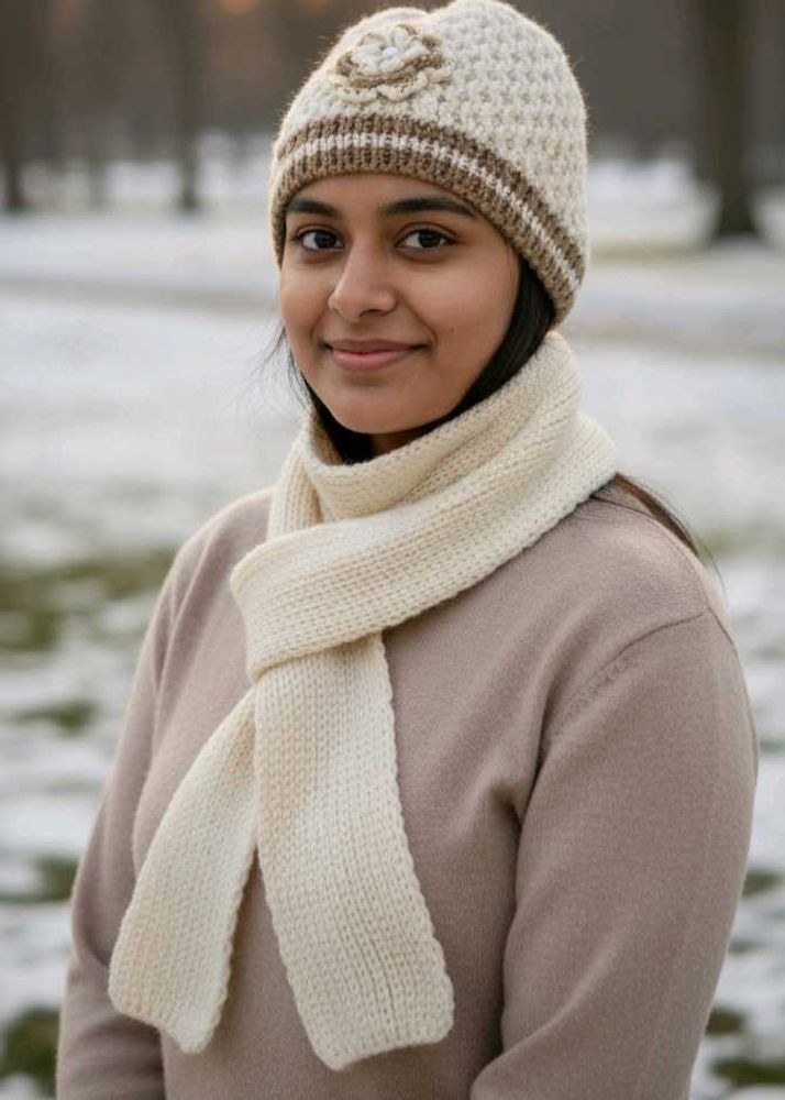 Woolen Muffler With Cap