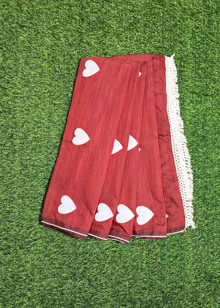 Love Handloom Saree - Red