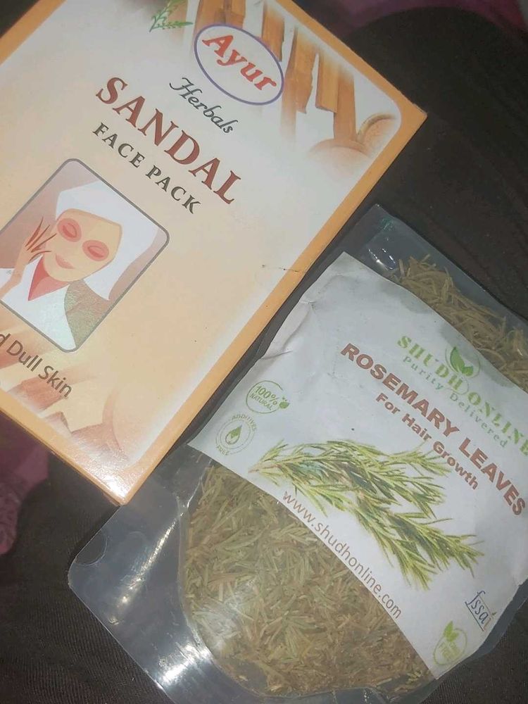 Combo Of Sandal Face Pack Woth Rosemary Leaves