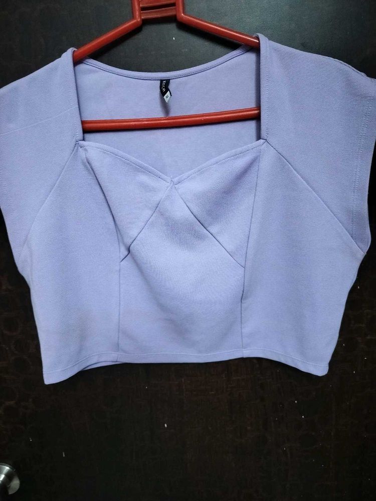 Women Lavender Crop Top
