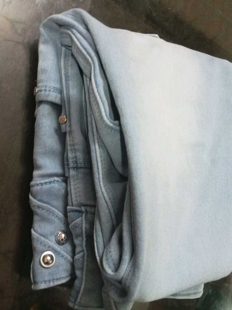 Light Blue High Waist Denim