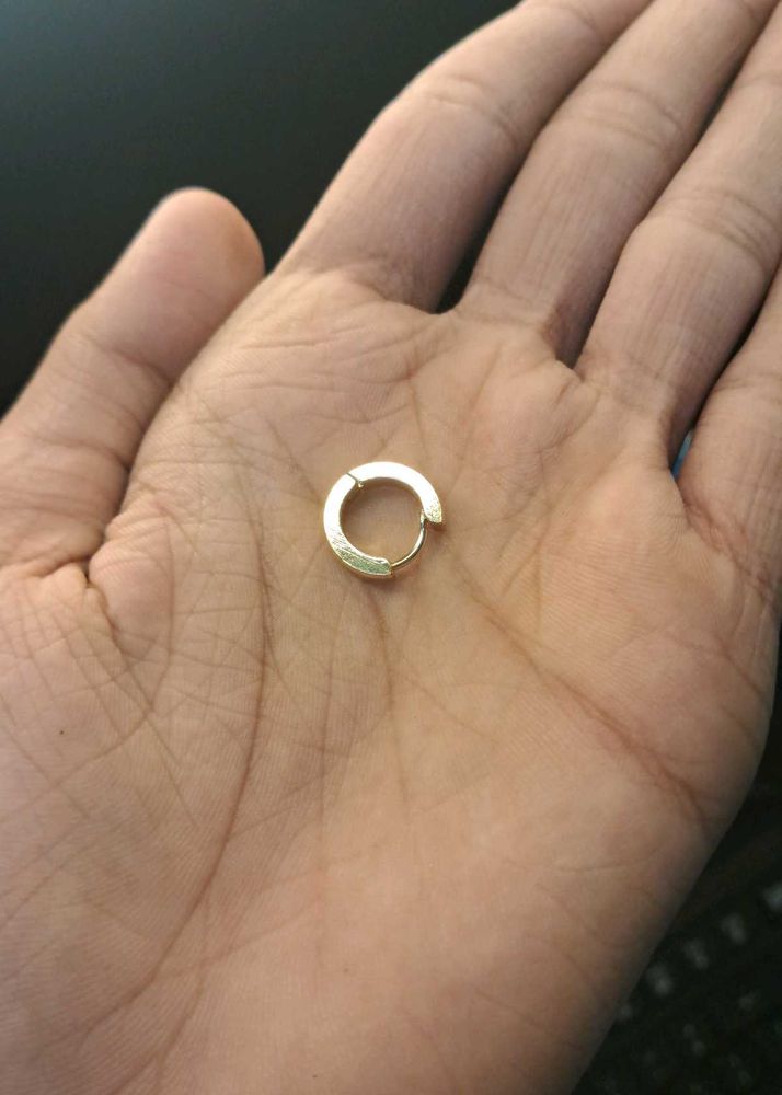 Mens Hoop Earring Gold Plated