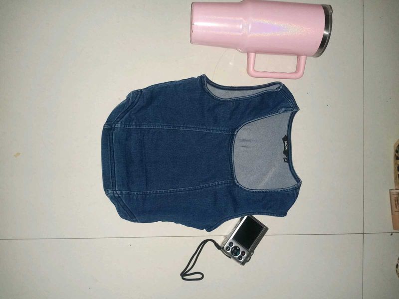 Cute Denim Corset Top