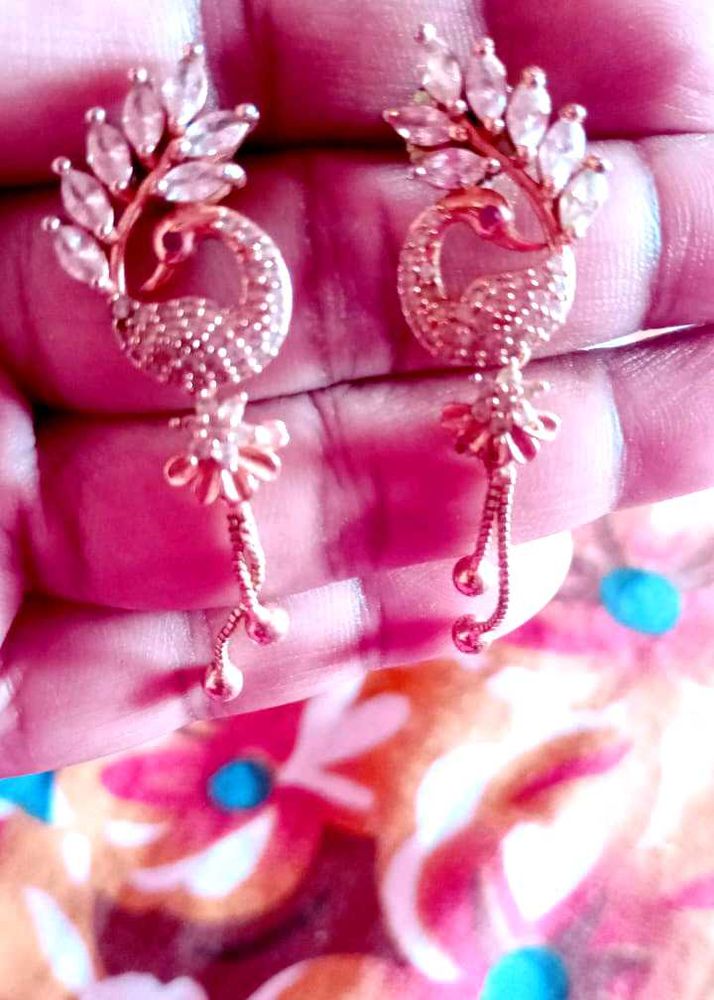 Peacock Drop Earrings