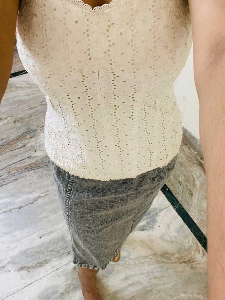 Women Denim Mini Skirt