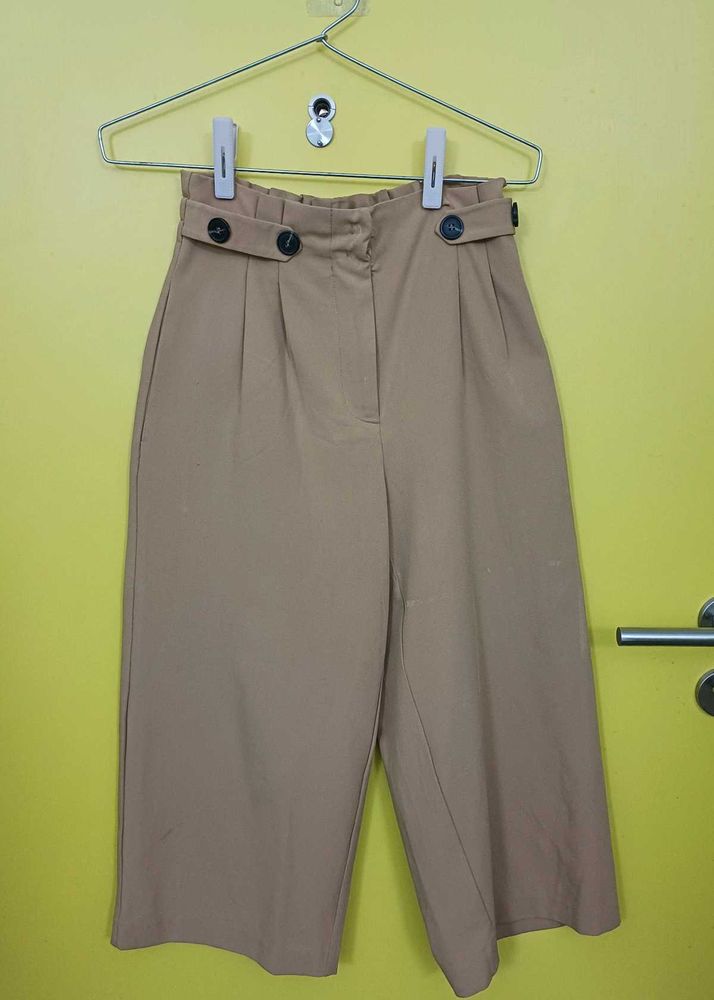 ONLY Beige Wide Leg Trousers