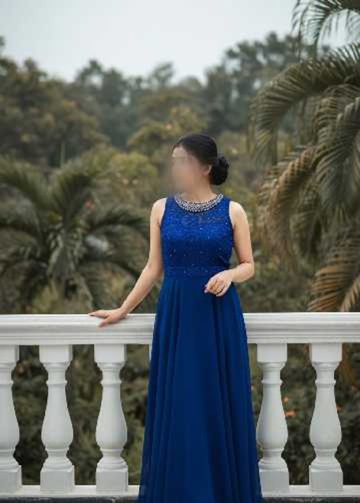 Fixed Price Elegant Blue Ethnic Gown