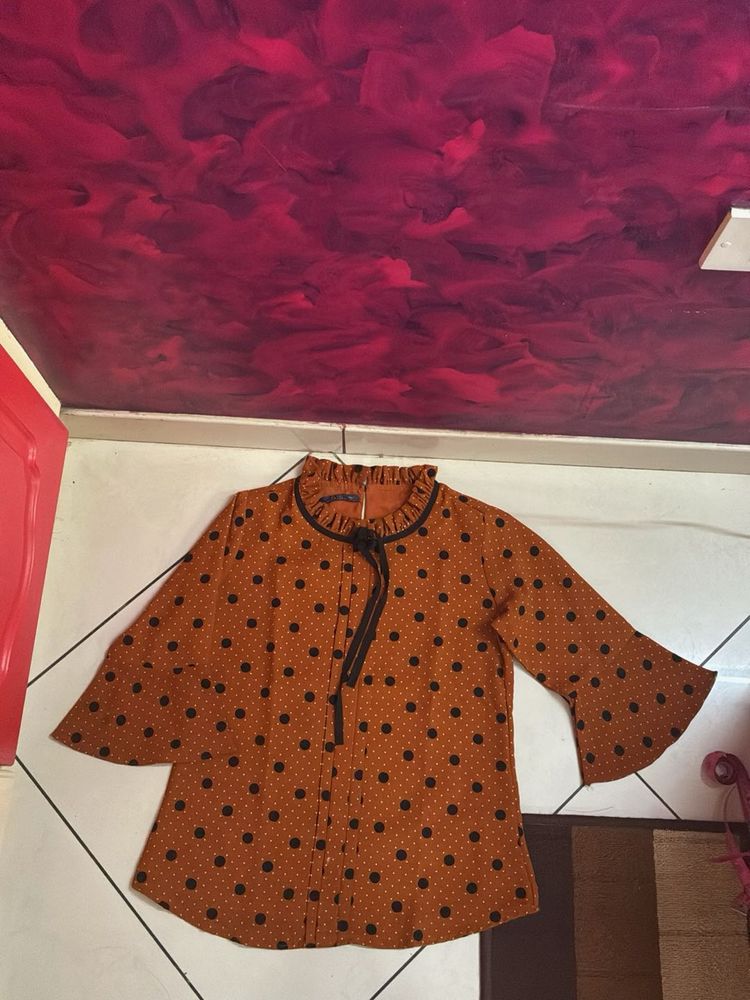 Cute Vintage Polka Dot Top