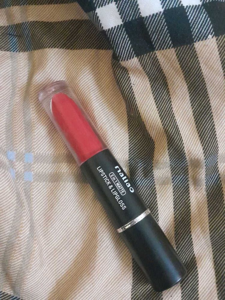 2 in 1 matte red lipstick &amp; lip gloss