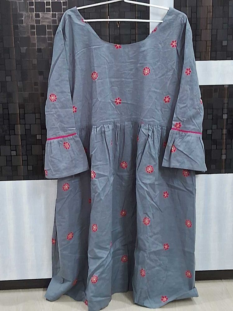 Gray Printed Dress