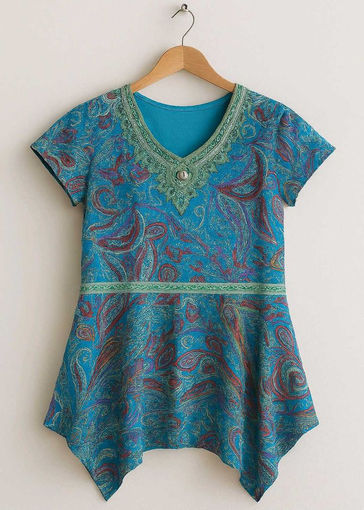 Paisley Print Top