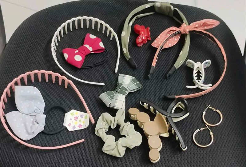 Hair Accessories Bundle With Earring