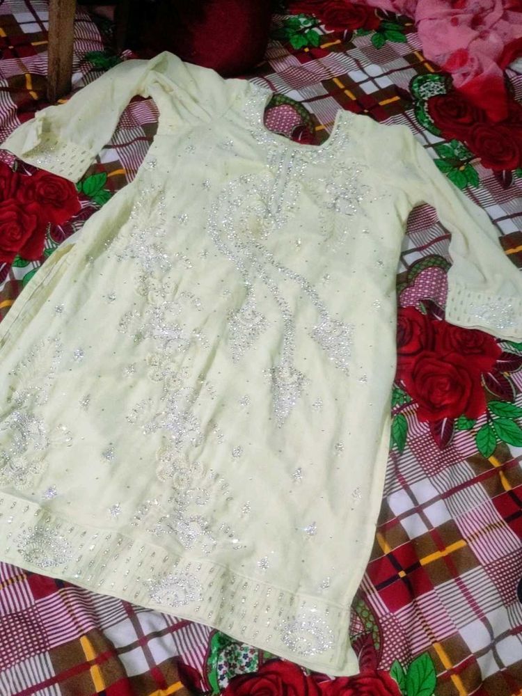 Embroidered Kurta set With Dupatta
