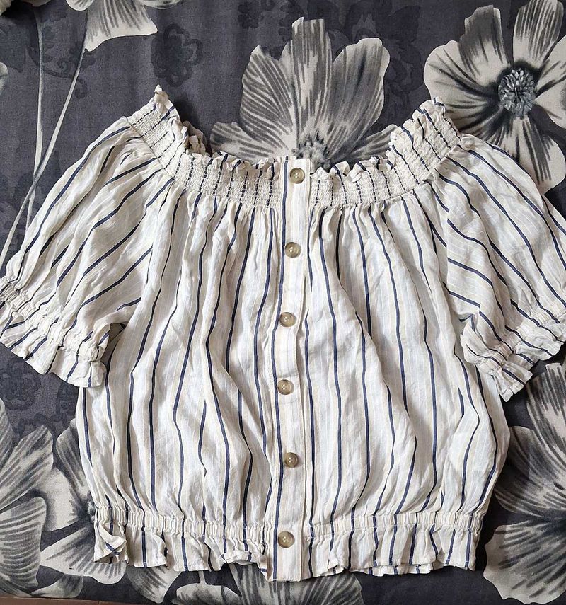 Striped Off-Shoulder Top