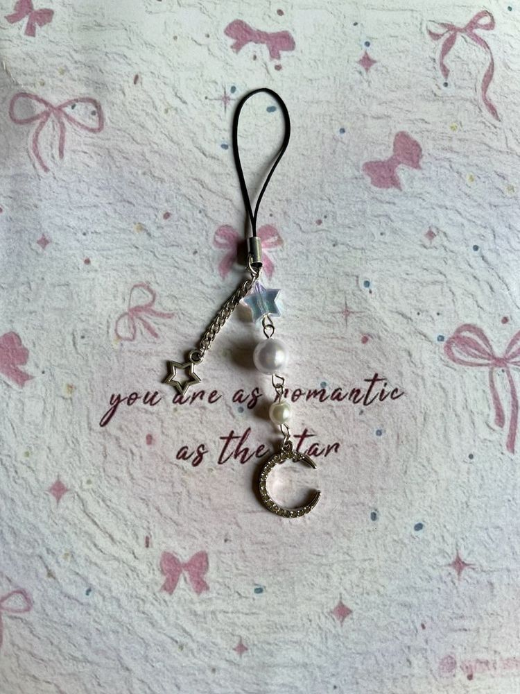 Star &amp; Moon Charm Phone Strap
