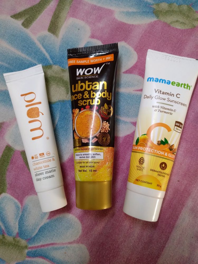 Combo Of 2 Sunscreen And 1 Scrub