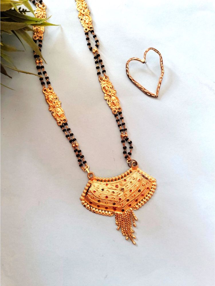 Gold Plated Mangalsutra Necklace-6 Months Warranty