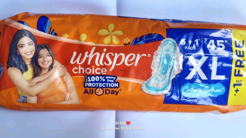 (8 Packet )Whisper Choice XL Pads