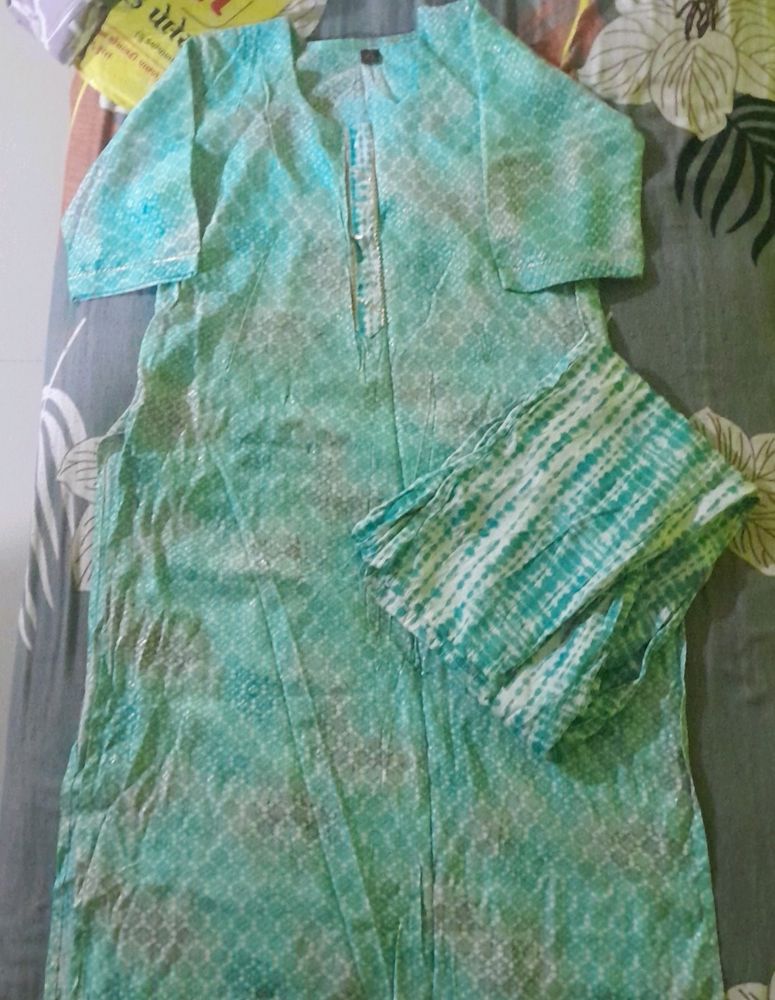 Cotton Branded Kurta Pair
