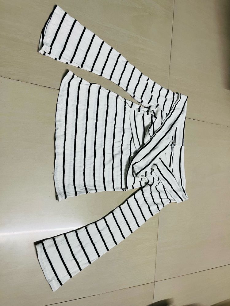 Striped Off Shoulder Top