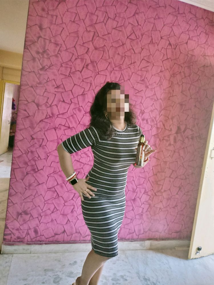 Silver Shimmering And Black Body Hugging Dress