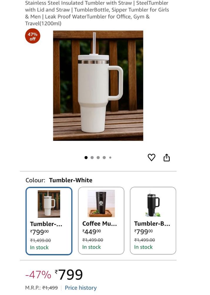 💎 STYLISH INSULATED STEEL TUMBLER WITH STRAW 💎