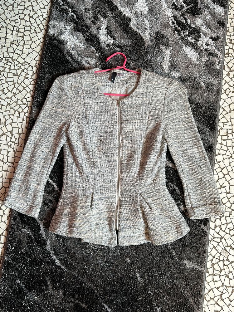 H&amp;M Tweed Peplum Jacket