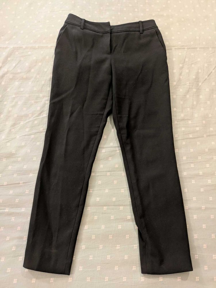 Blue Cropped Dress Pants