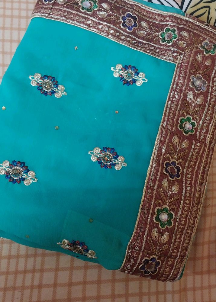 Beautiful Happy Work Saree