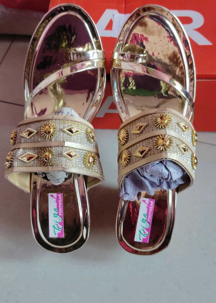 Elegant Gold Flats