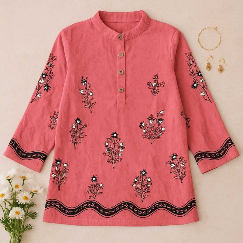 Floral Print Kurta